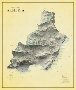 Moderno mapa antiguo de Almería